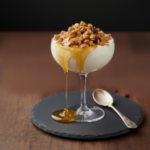 Dessert : fromage blanc fermier et granola