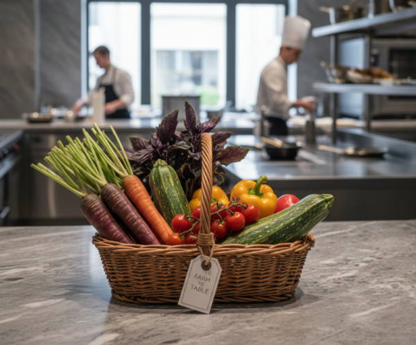 Panier de légumes frais
